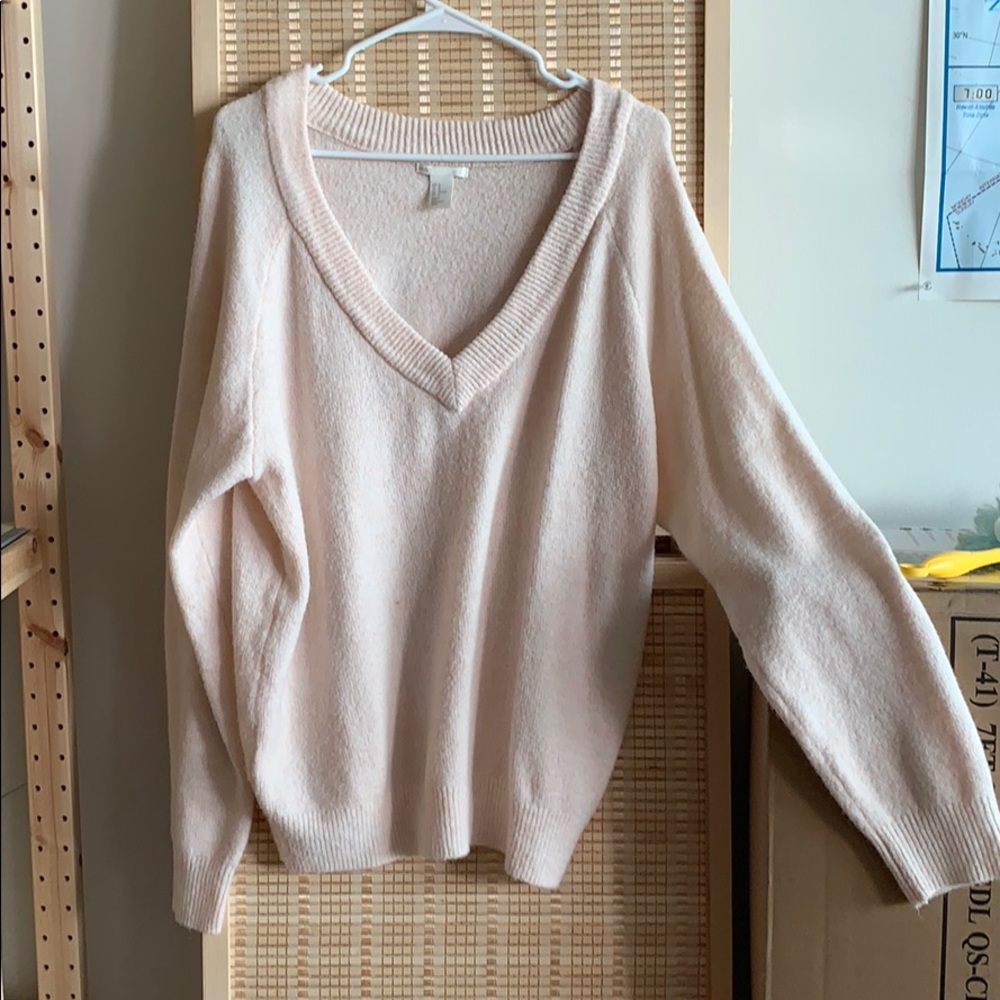 Deep V neck sweater